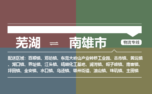 芜湖到南雄市物流公司-货运专线价格实惠「多少天到」