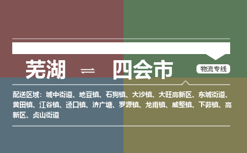 芜湖到四会市物流公司-货运专线全境派送「准时到达」