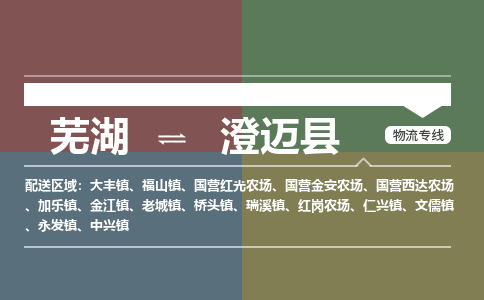 芜湖到澄迈县物流公司-货运专线急速响应「免费取件」