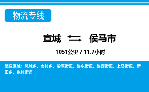 宣城到侯马市物流公司要几天_宣城到侯马市物流专线价格_宣城至侯马市货运公司电话