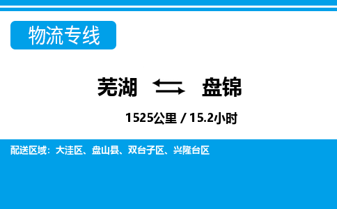 芜湖到盘锦物流公司要几天_芜湖到盘锦物流专线价格_芜湖至盘锦货运公司电话