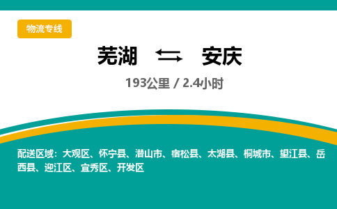 芜湖到安庆物流公司-货运专线丢损必赔「上门提货」