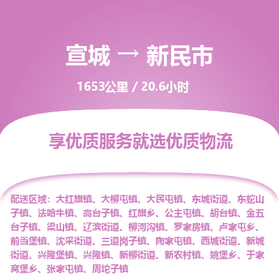 宣城到新民市物流公司要几天_宣城到新民市物流专线价格_宣城至新民市货运公司电话