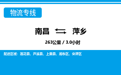 南昌到萍乡物流公司要几天_南昌到萍乡物流专线价格_南昌至萍乡货运公司电话