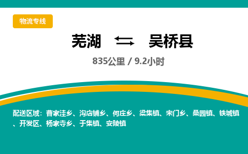 芜湖到吴桥县物流公司-货运专线机动性高「快运直达」