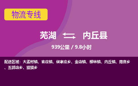 芜湖到内丘县物流公司-货运专线丢损必赔「价格优惠」