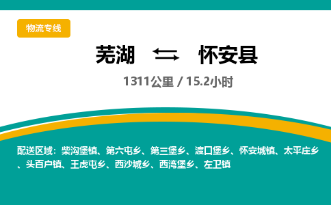 芜湖到怀安县物流公司-货运专线丢损必赔「多少一吨」