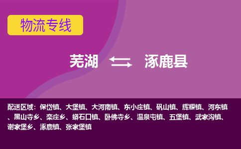 芜湖到涿鹿县物流公司-货运专线丢损必赔「价格优惠」