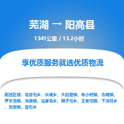 芜湖到阳高县物流公司-货运专线急速响应「急件托运」