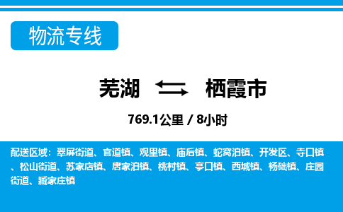 芜湖到栖霞市物流公司-货运专线高效运输「快速直达」