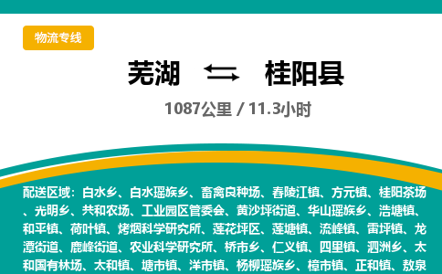 芜湖到桂阳县物流公司-货运专线丢损必赔「多少一吨」