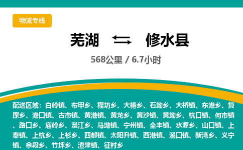 芜湖到修水县物流公司-货运专线时效稳定「准时到达」