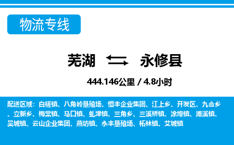 芜湖到永修县物流公司-货运专线高效运输「价格优惠」