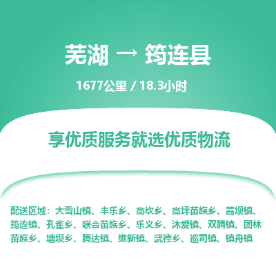 芜湖到筠连县物流公司-货运专线时效稳定「需要几天」