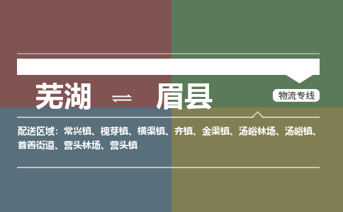 芜湖到眉县物流公司-货运专线高效准时「丢损必赔」