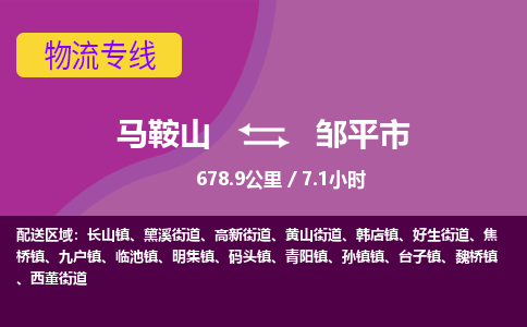 马鞍山到邹平市物流公司要几天_马鞍山到邹平市物流专线价格_马鞍山至邹平市货运公司电话