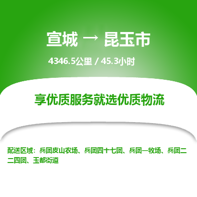 宣城到昆玉市物流公司要几天_宣城到昆玉市物流专线价格_宣城至昆玉市货运公司电话