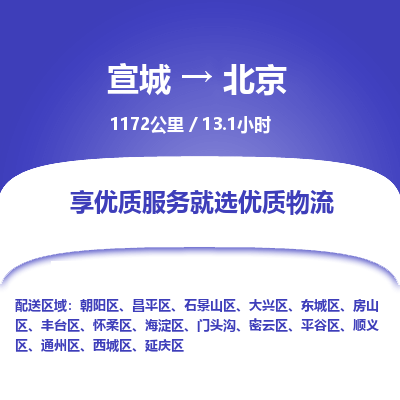 宣城到北京物流公司要几天_宣城到北京物流专线价格_宣城至北京货运公司电话