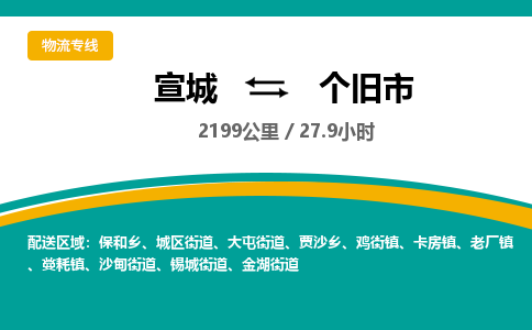 宣城到个旧市物流公司要几天_宣城到个旧市物流专线价格_宣城至个旧市货运公司电话